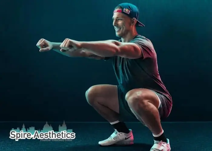 Image of man build leg muscle Malvern Link through exercise