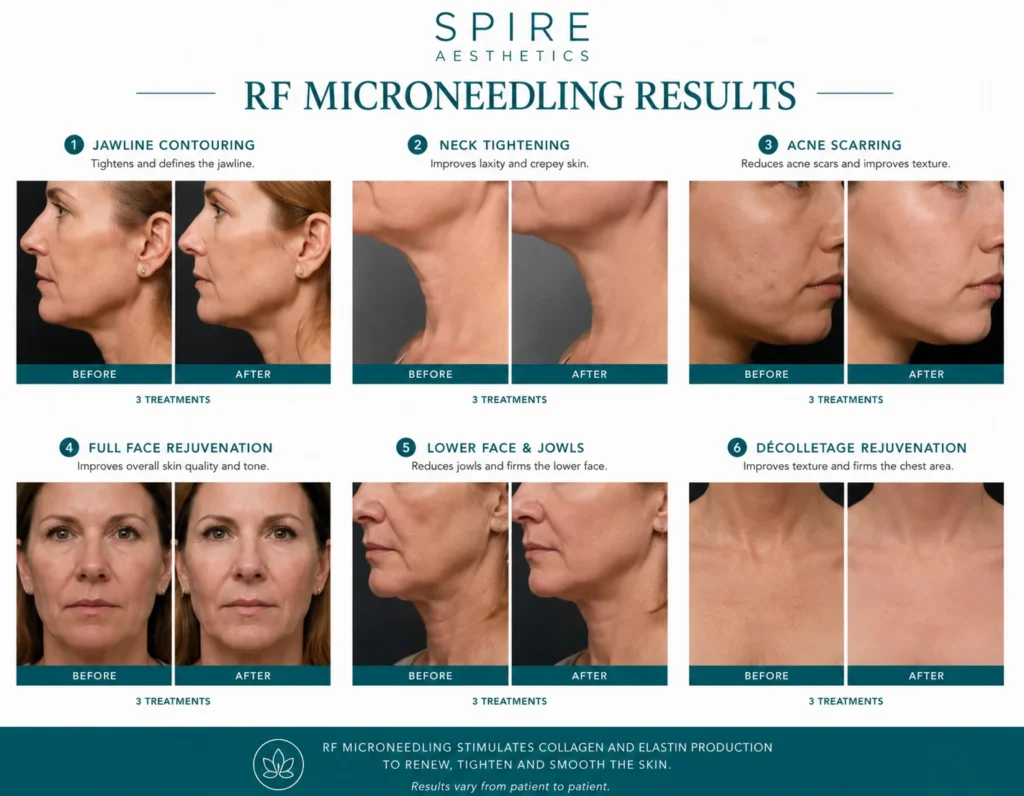 RF Microneedling Skin tightening Malvern Link results