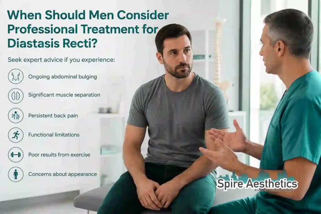 When Should Men Consider Professional Treatment for Diastasis Recti Malvern Link?